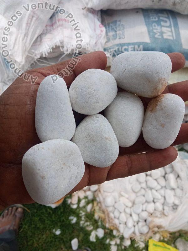 Non Polished Natural Stone Pure white pebbles, for decoration, Feature : Good Looking