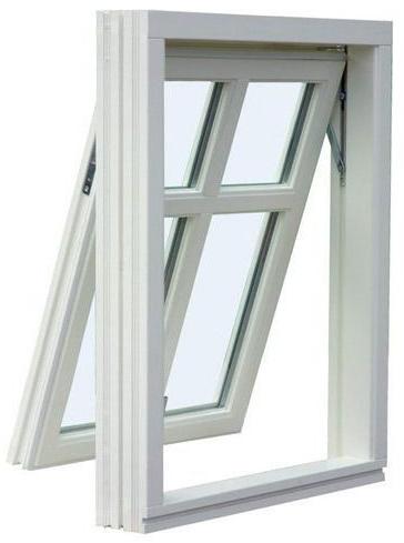 Rectangular Polished Upvc Top Hung Window, Size : Standard