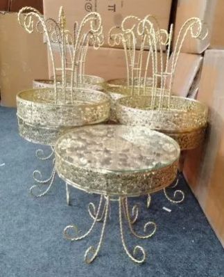 Round Brass Cake Stand, Size : 12 Inch