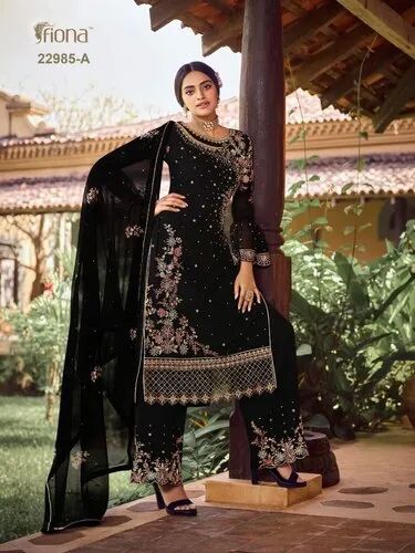 designer embroidered palazzo suit