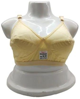 Plain Hosiery Red Color Full Coverage Bra at Rs 50/piece in New Delhi