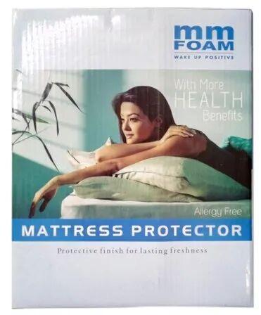 Plain Cotton mattress protector, Color : White