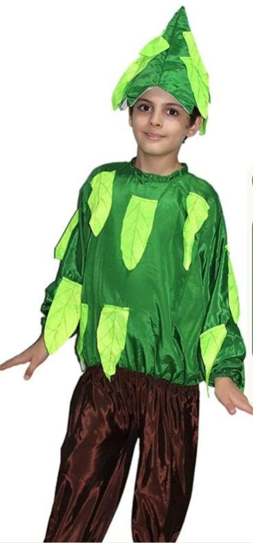 Kids Spinach Jumpsuit Costume with Cap