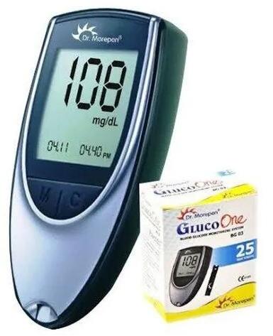 Blood Glucose Meter, Color : Black, Grey