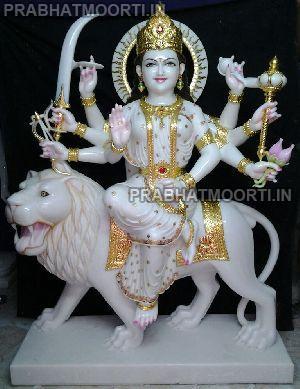 Marble Durga Mata Statues, for House, Religious, Shop, Temple, Packaging Type : Carton Box, Paper Box