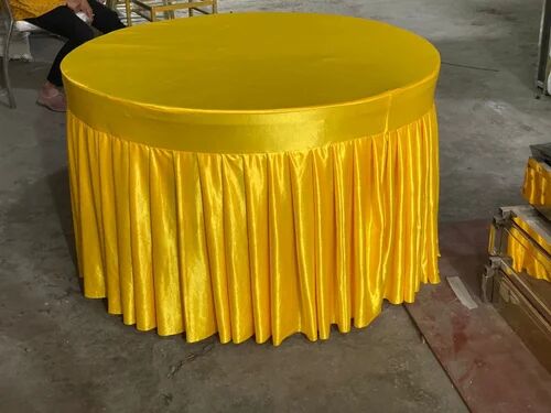 Yellow Round Table Cover, Size : All Size