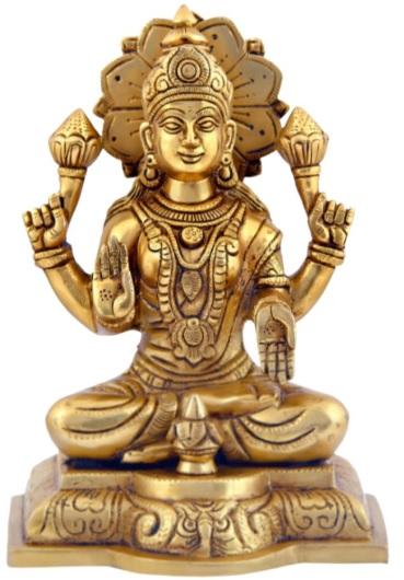 Polished Brass Lakshmi Ji Statue, Style : Antique