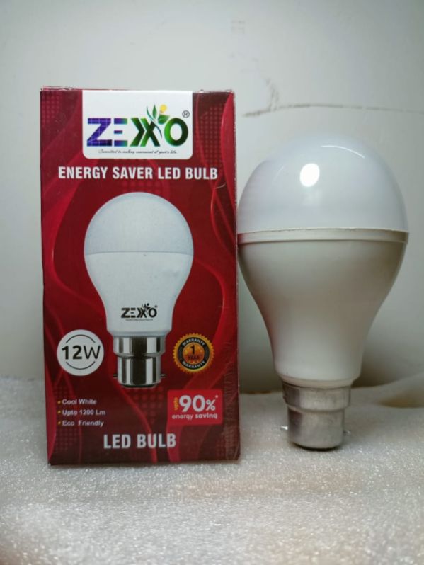 6500K Round led Aluminum 12w zexxo bulb, for Home, Mall, Hotel, Office, Voltage : 240v - 440v AC