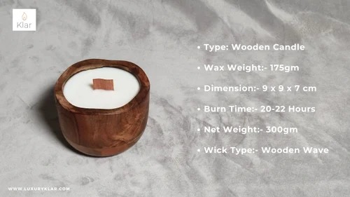 Wooden Coconut Soy Wax Scented Candle