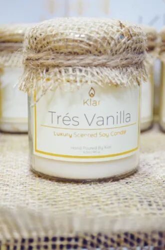 Tres Vanilla Jar Candle