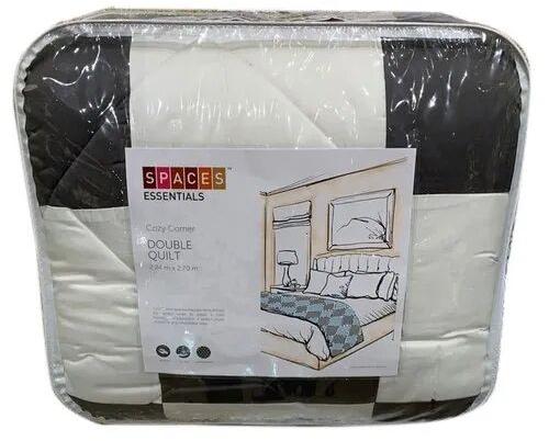 Polyester double bed quilt, Size : 2.24x2.74m