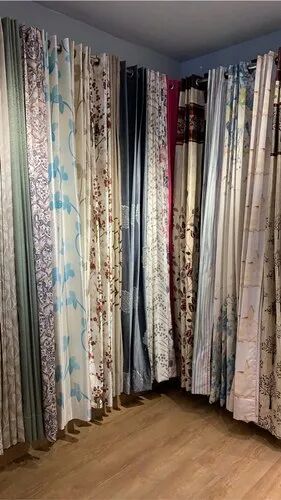 Printed Cotton Curtain, Width : 4 feet