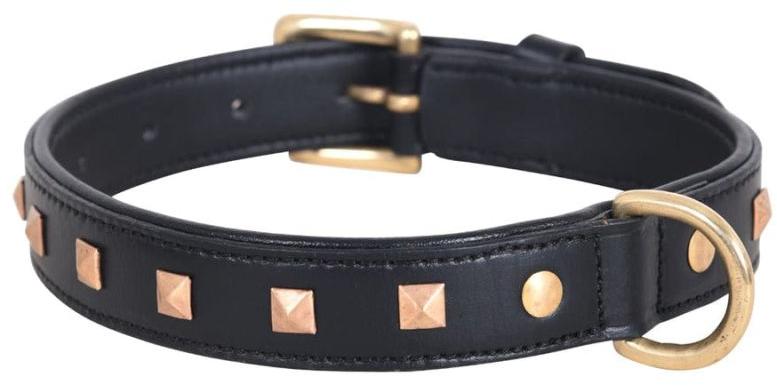 Studded Leather Collar for dogs (Black)