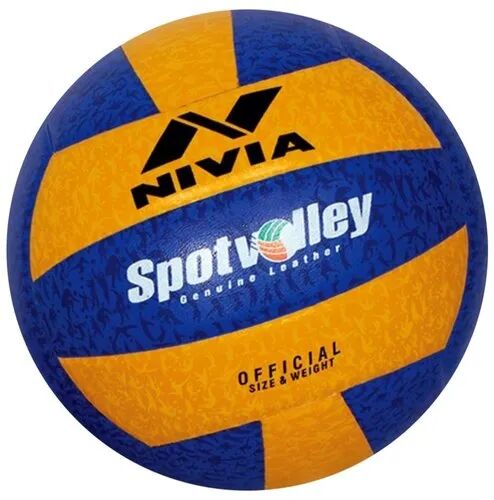 Blue Leather Volley Ball, Size : 4