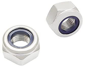 Polished Hard Steel Nylock Nuts, for Fitting Use, Size : Standard