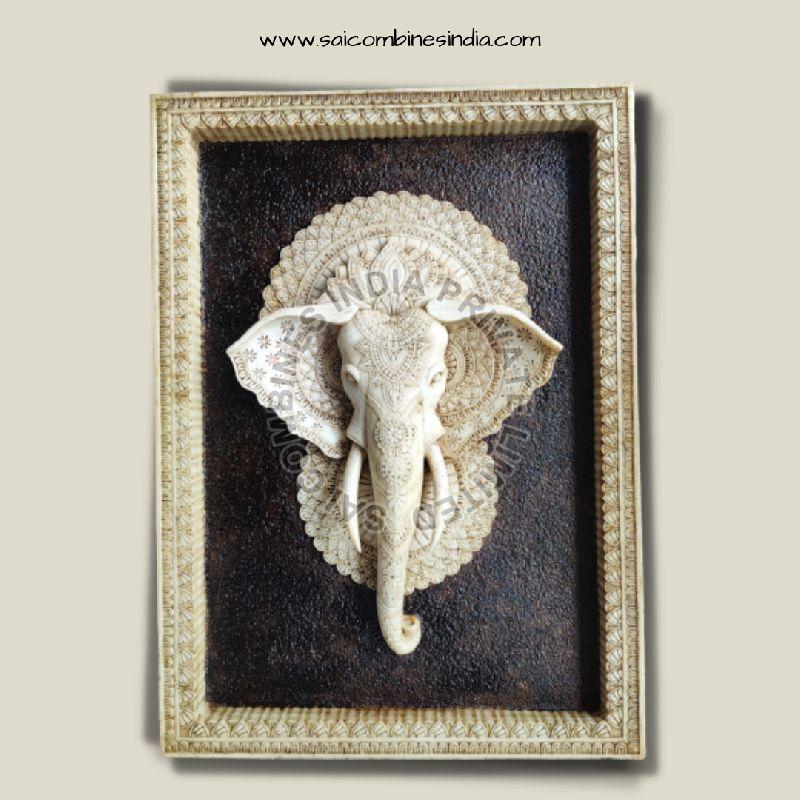 CARVED GANESH JI MARBLE PANEL