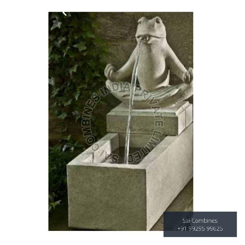 MARBLE STONE FROG WATER FOUNTAIN