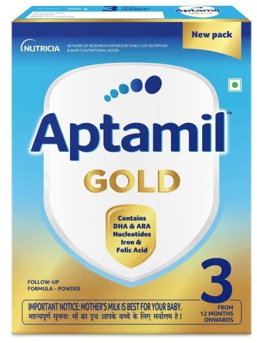 Aptamil Gold Follow Up Infant Formula Milk Powder for Babies - Stage 3 ( 12 month onwards ) - 400gm