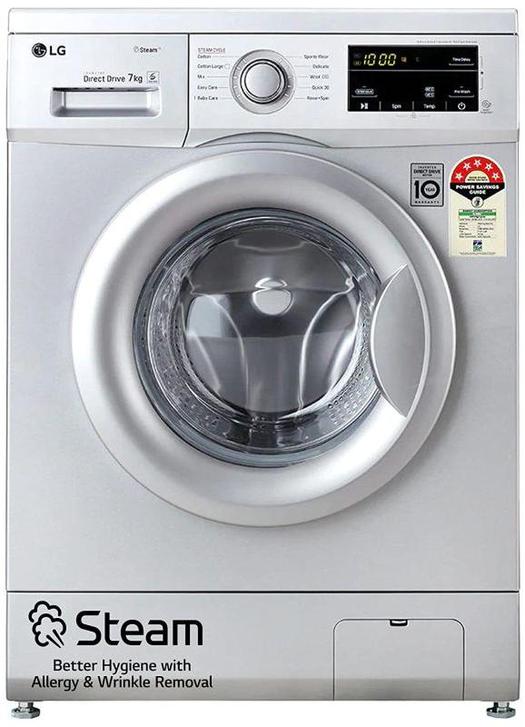 LG 7 Kg 5 Star Inverter Touch Control Fully-Automatic Front Load Washing Machine with Heater