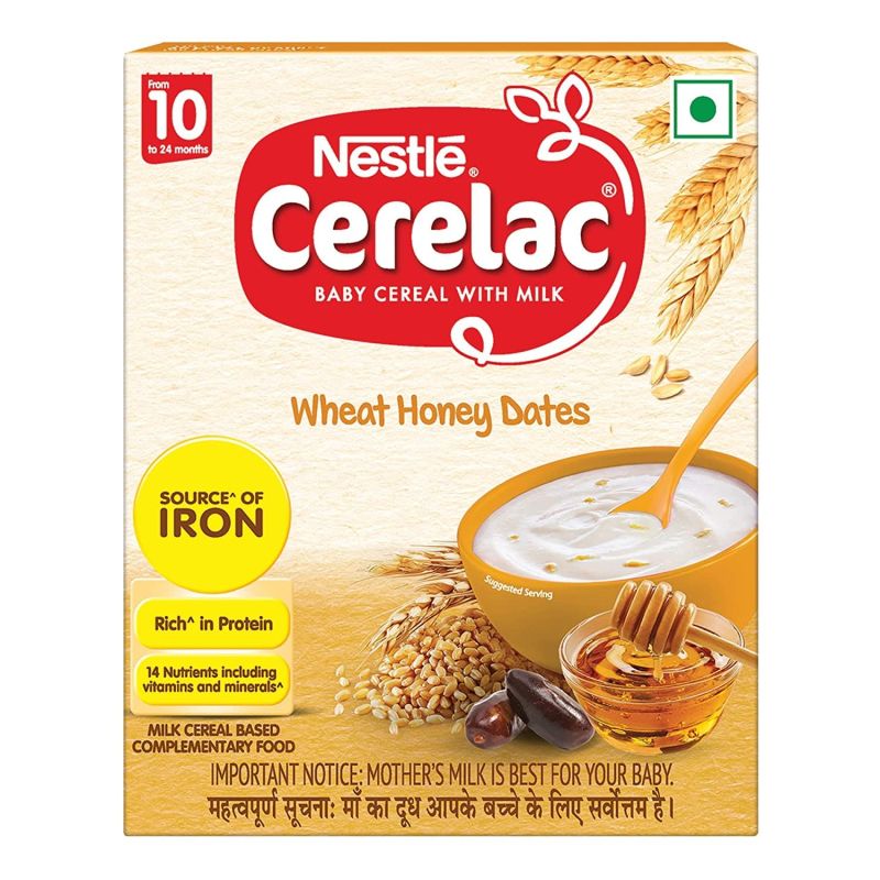 Nestle Cerelac Baby Cereal with Milk , Wheat Honey Dates , From 10 to 24 Months , Stage 3