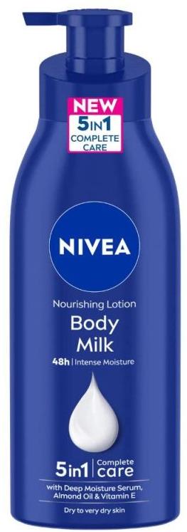 Nivea Body Lotion For Very Dry Skin, Nourishing Body Milk With 2x Almond Oil For 48h Moisturization,