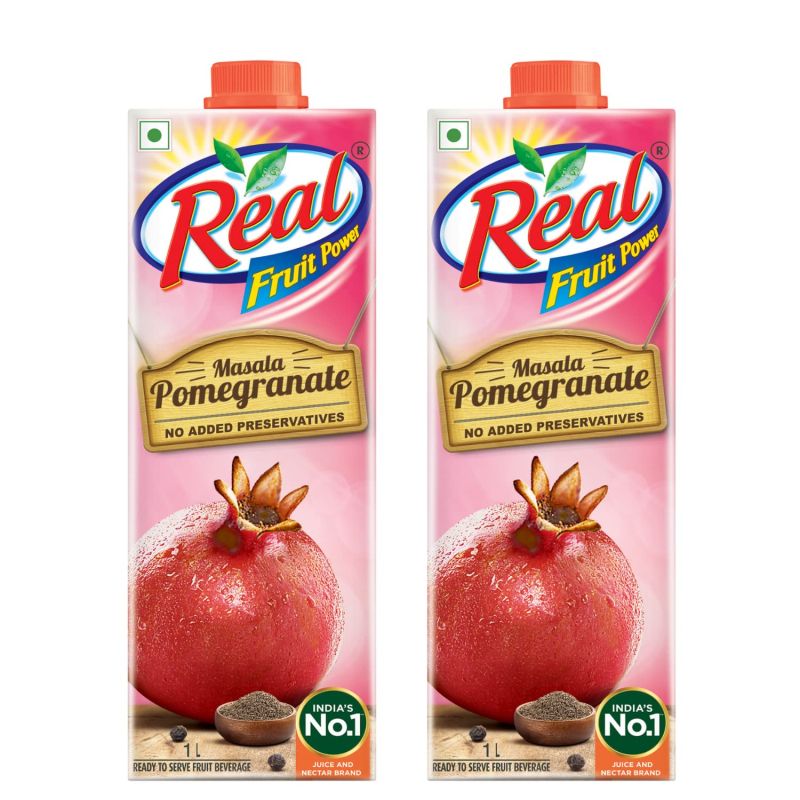 Real Masala Pomegranate Fruit Juice - 1L (Pack of 2)