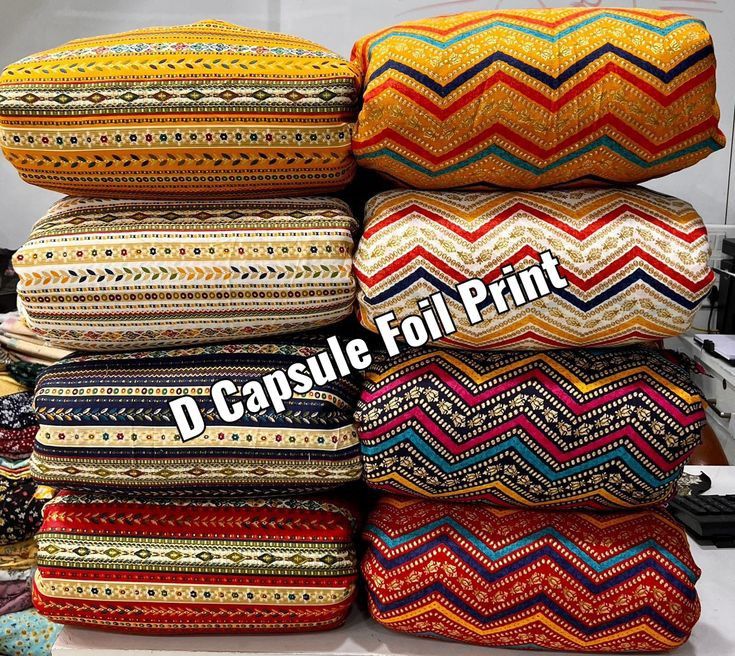D Capsule Foil Print Fabric, For Garments, Width : 44