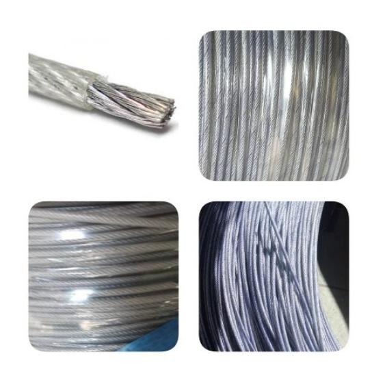 Mild Steel PVC Coated Wire Rope, Length : 1000 mm/reel