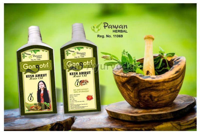 Gangotri Kesh Amrut Hair Oil, For Hare Care, Anti Dandruff, Packaging Type : Plastic Bottle