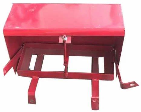 Red Mild Steel Tractor Battery Box