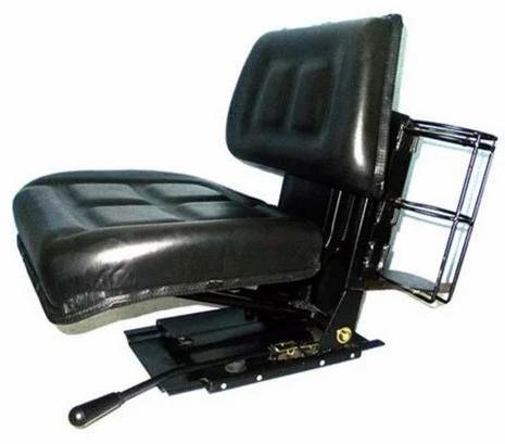 Black Rectangular Polished Tractor Driver Seat