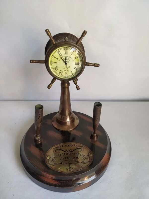 Victoria London Brass Table Clock, for Home