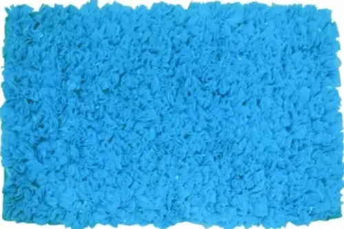 Blue Rug Pattern Cotton Bathroom Door Mat