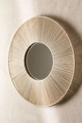 Round Rattan Mirror