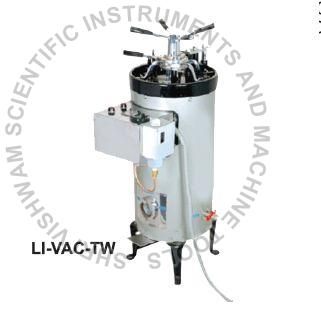 Triple Wall Vertical High Pressure Autoclave, Overall Dimension : 295x150x235mm