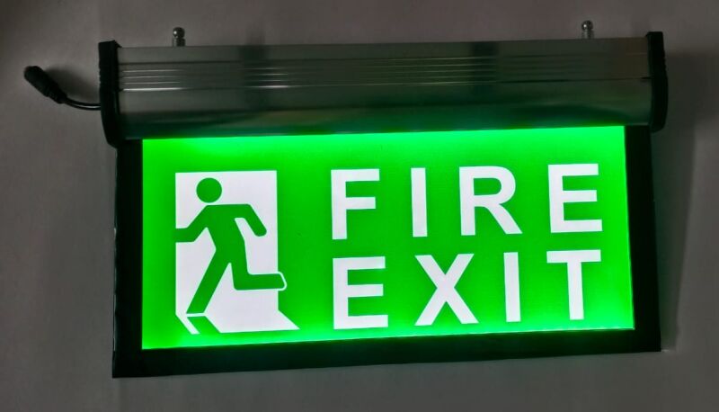 Rectangular Led Fire Exit Sign Board