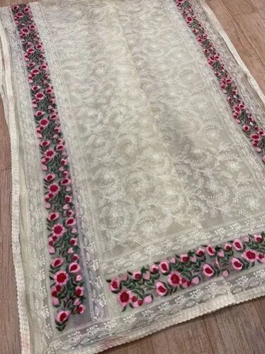 Chikan Organza Saree