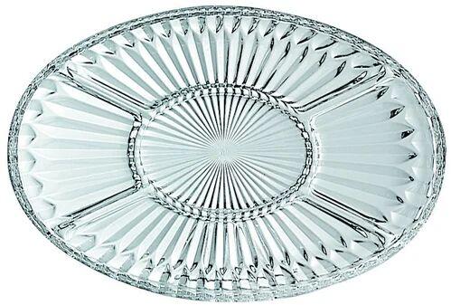 Rectangle round Glass Tray, Color : Clear