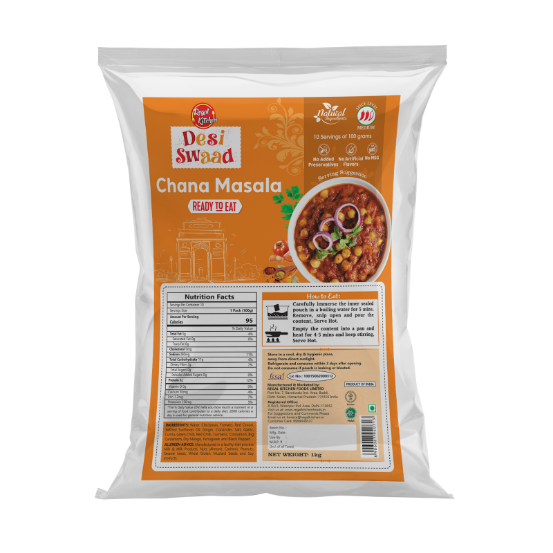 Pre Cooked Organic Chana Masala Certification Fssai Certified Grade   Chana Masala 1695811284 7102827 