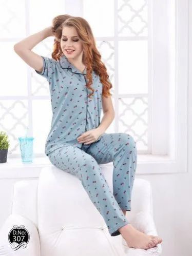 Printed Linen Ladies Night Suit, Feature : Anti-Wrinkle, Comfortable, Easily Washable