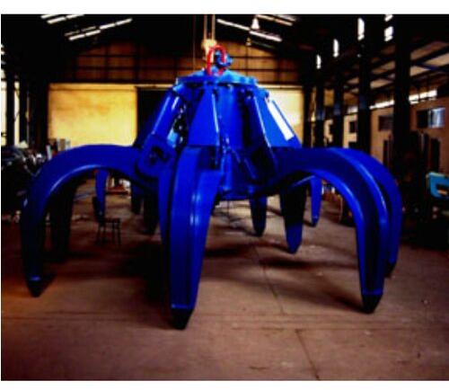 REMSO Metal Steel Hydraulic Cactus Grab Machine, for waste iron, ores, Color : Blue
