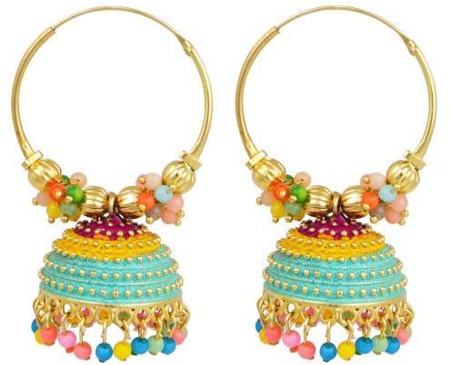 Handmade Party Wear Jhumka Earrings, Packaging Type : Plastic Packet