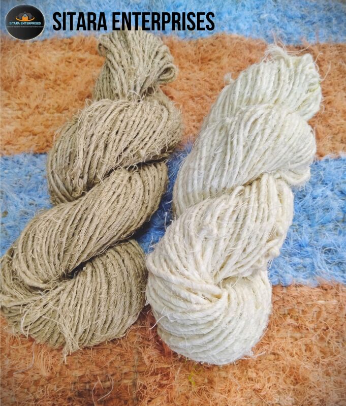 White Sitara Enterprises Raw Linen Handmade Yarn, For Weaving, Packaging Type : Hdp Bag