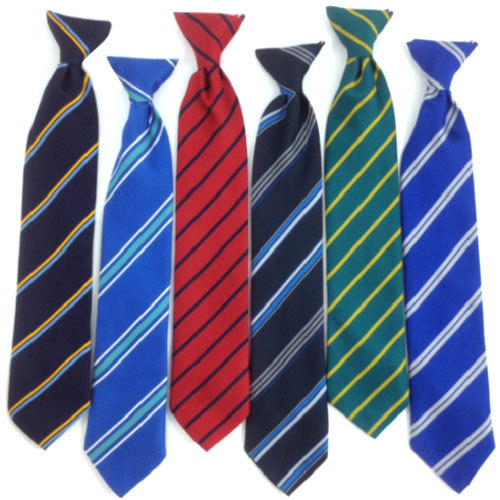 Checked Nylon school tie, Gender : Female, Male