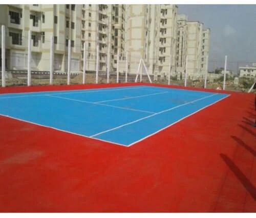 USFS Synthetic Tennis Court Flooring, Color : Blue, Red