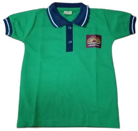 Cotton Matty School Uniform T Shirt, Sleeves Type : Half