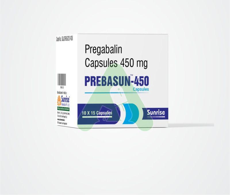 Prebasun 450mg Capsules, for Hospital, Clinical, Packaging Size : 10x15 Pack