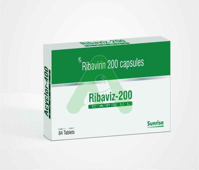 Ribaviz 200mg Capsules, for Hospital, Clinical, Grade Standard : Medicine Grade