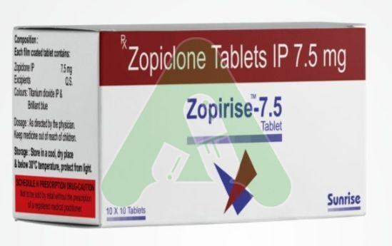 Zopirise 7.5mg Tablets, for Home, Hospital, Clinic, Grade Standard : Pharma