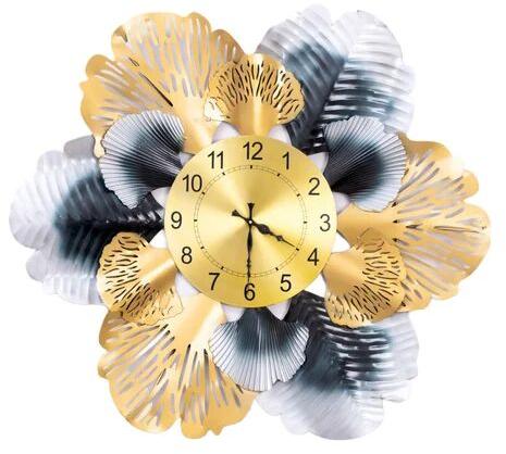 Iron Wall Art Clock, Color : Multicolor